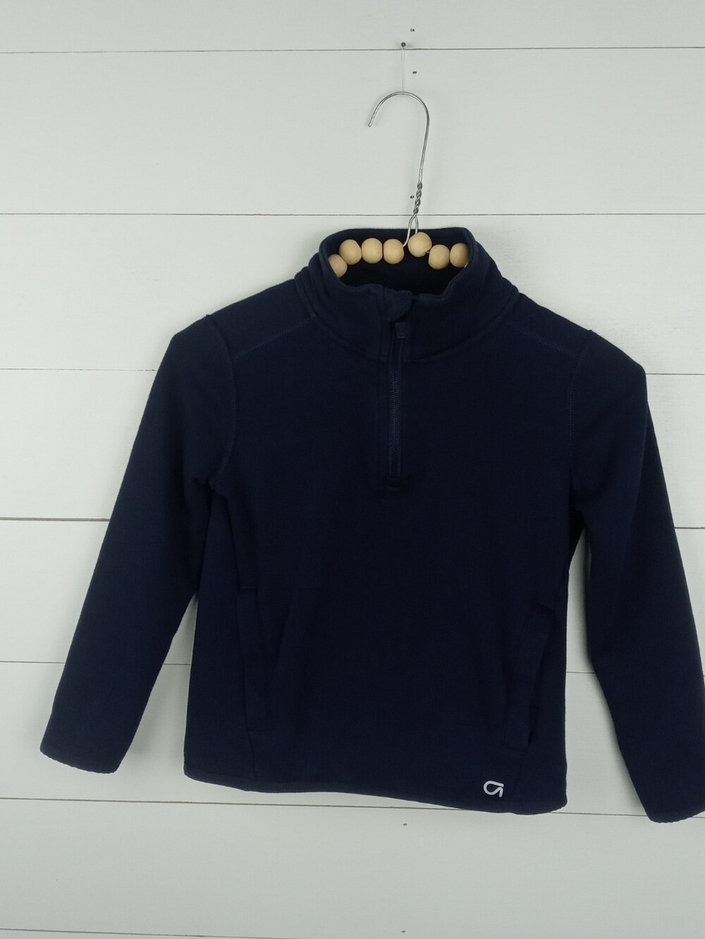 Gap Fit boys 4-5 navy blue quarter zip sweatshirt pullover slight collar